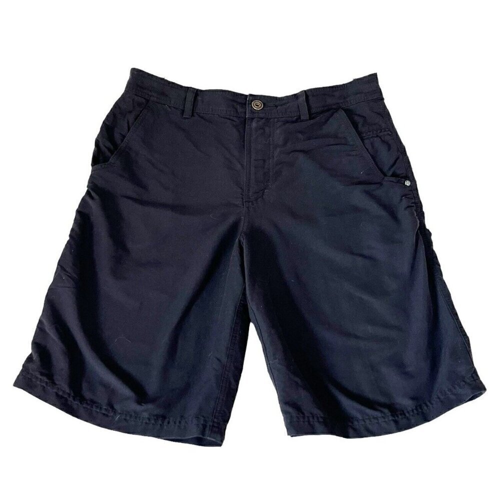 Lululemon Men’s Sz 34 Black Casual Zip Front Cotton Shorts